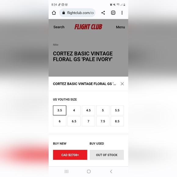 Nike cortez floral size 3.5 - Picture 4 of 4